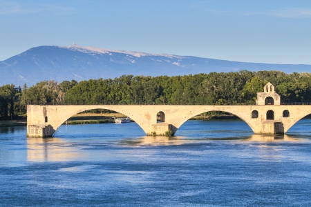 Avignon Bridge, Pont Saint-BÃ©nezet, Provence, Franceの写真素材