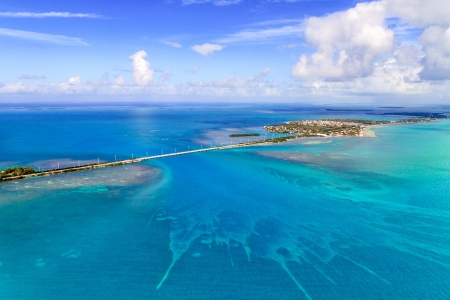 Florida Keys Aerial View from airplaneの写真素材