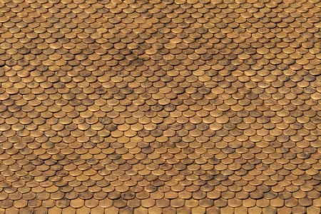 Golden Roof Tiles Pattern (close-up)の写真素材