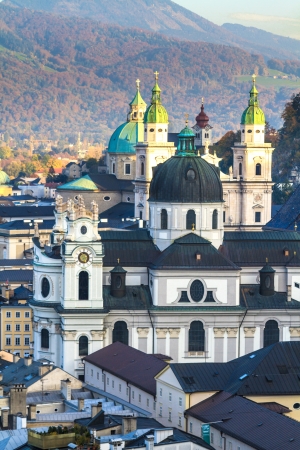 Salzburg (Austria) inner city with churchesの写真素材