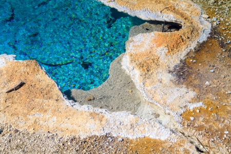 Yellowstone National Park, Chinese Spring in the Upper Geyser Basin, Wyomingの写真素材