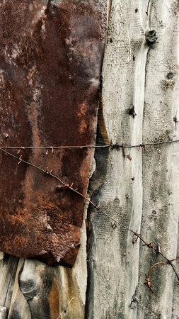 Wood and rust metalの素材