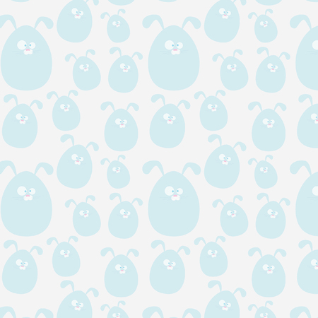 bunny egg shaped patternのイラスト素材