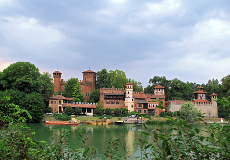 The Medieval castle in Turin, Italyのeditorial素材