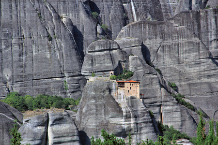 Panoramic view of Meteora Monastery, Greeceの写真素材