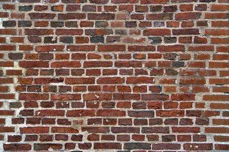 Old red brick wall texture background