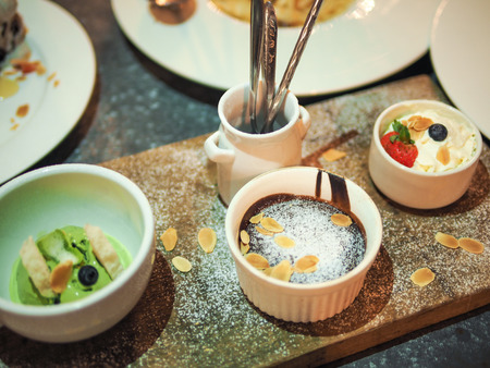 food meal sweetie bread dessert idea style modernの写真素材