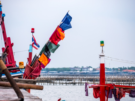 fishing boat port in Thailand.
