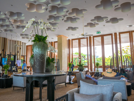 Hua Hin, Thailand - June 23, 2018: The five-star is Hua Hin Marriott Resort & Spa one of Hua Hin's finest luxury hotels, Prachuap Khiri Khan province, Thailandのeditorial素材