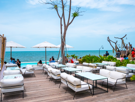 HUA HIN, THAILAND - JUNE 24, 2018: Seenspace Huahin is a life style community mall eating and shopping relax beautiful place in front the sea at Hua hin Thailand.のeditorial素材