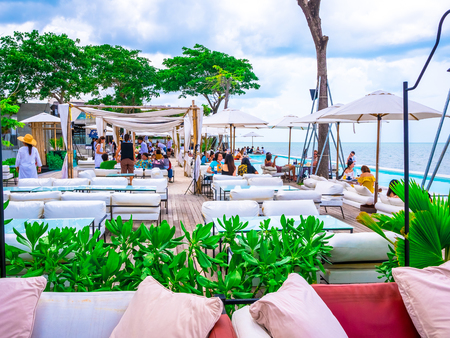 HUA HIN, THAILAND - JUNE 24, 2018: Seenspace Huahin is a life style community mall eating and shopping relax beautiful place in front the sea at Hua hin Thailand.のeditorial素材