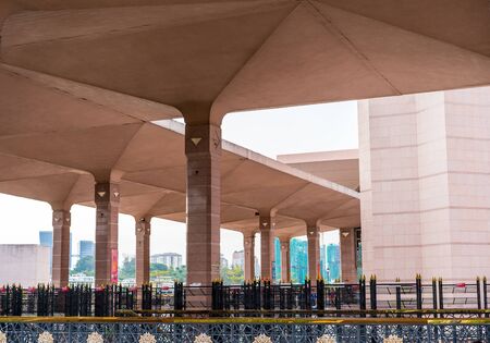 PUTRAJAYA - DECEMBER 29 :Putra Mosque on 29 December 2018, Putra Mosque or known as Pink mosque is located in Putrajaya Malaysia and it is one of main attraction of local and foreigner visitors.のeditorial素材