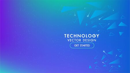 Abstract technology background geometric and communication with connecting dots and triangle Sense of science and cyber technology network futuristic graphic design.のイラスト素材