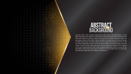 Black abstract background mat geometric elegant futuristic glossy light with grid line. Modern shape concept.のイラスト素材
