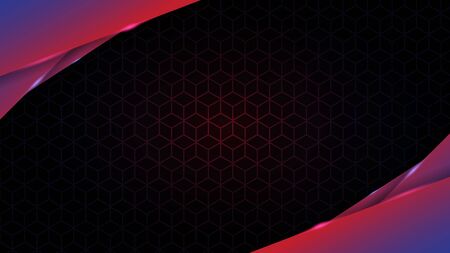 Abstract background gradient design with geometric Fluid shapes composition.Futuristic minimal pattern place for text or message.Trendy and modern Cool banner design template.のイラスト素材