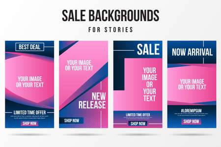 Trendy editable sale, special offer and new release template for social networks stories.Cover social media background. Can be use for, website, mobile app, poster, flyer, coupon, web design.のイラスト素材