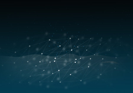 Abstract technology background Hi-tech communication concept, technology, digital business, innovation, science fiction scene computer generated abstract background.の写真素材