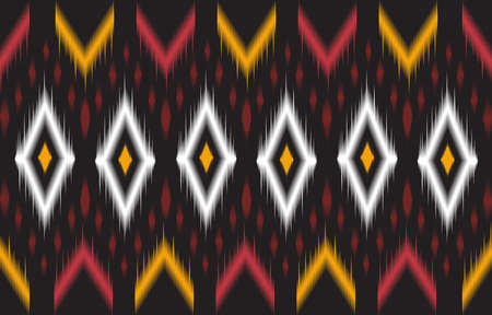 Abstract black and red geometric native pattern seamless vector.Repeating geometric...