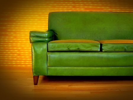 Retro Green Couchの写真素材