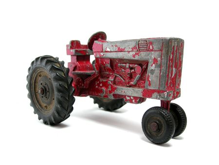 Vintage Toy Tractorの写真素材