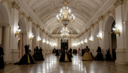 Performance in the interior of the State Hermitage Museumの写真素材