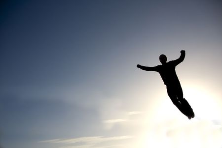 Jumping Manの写真素材