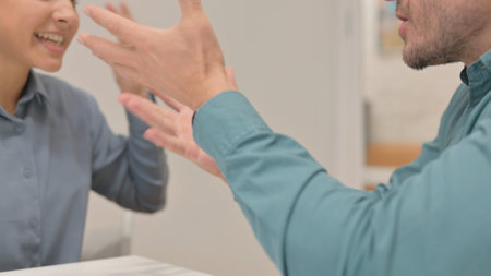 Close up of Angry Multi Ethnic People in Argument
