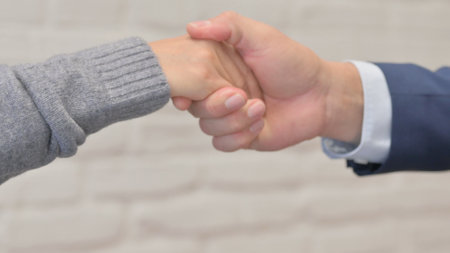 Close Up of Hand Shake between Business People