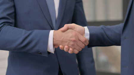 Close up of Business People Shaking Handの写真素材