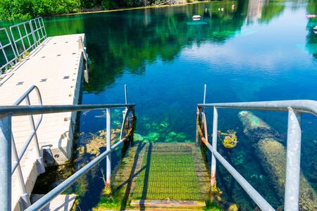 San Marcos Texas Aquarena Springs Dockの写真素材