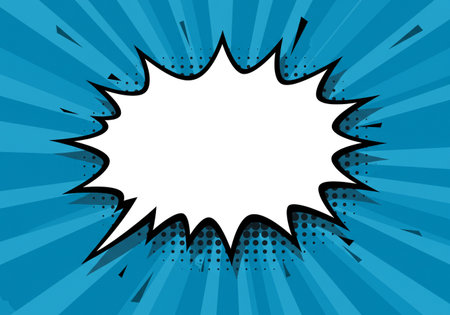 Comic book explosion background with halftone effects. Vector illustrationの素材