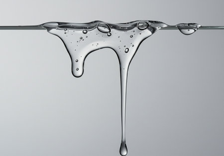 Water drops on a white background. 3d rendering, 3d illustration.の素材