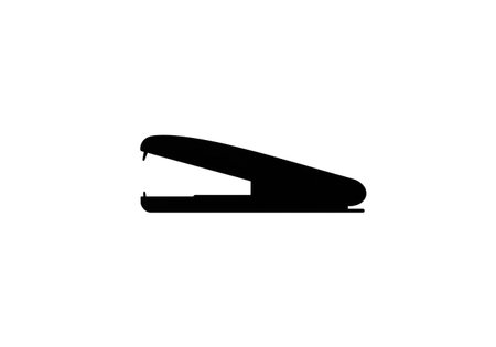 Stapler icon isolated on white background. Black stapler iconの素材