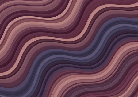 3d abstract background with wavy lines in purple colors. Vector illustrationの素材