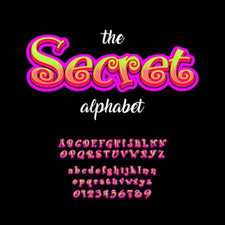 Typeface Typography text font styleのイラスト素材