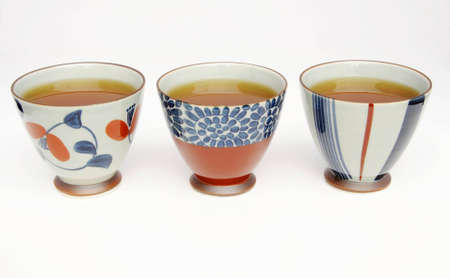 three tea cupsの写真素材