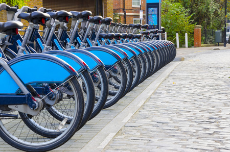 Bikes for Rent, London  - Bikes for rent in London  introduced in July 2010 across London のeditorial素材