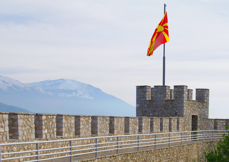 View on UNESCO Ohrid town from old fort. Macedonia. Balcan Erusalemの写真素材