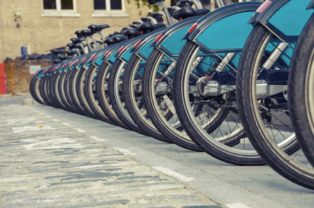 Bikes for rent in Lodnonのeditorial素材