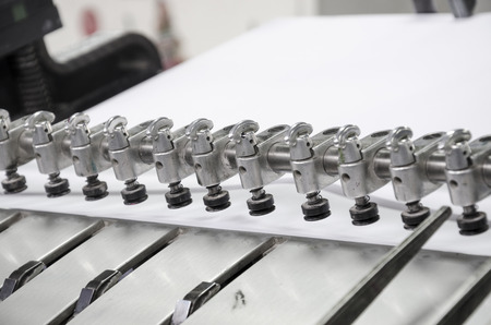 Offset printing machine close upの写真素材