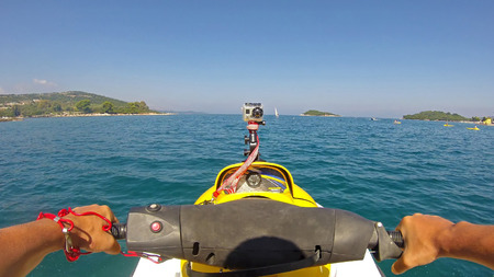 Jet Ski Driving POVの写真素材