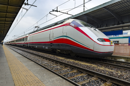 European fast train in Italyの写真素材