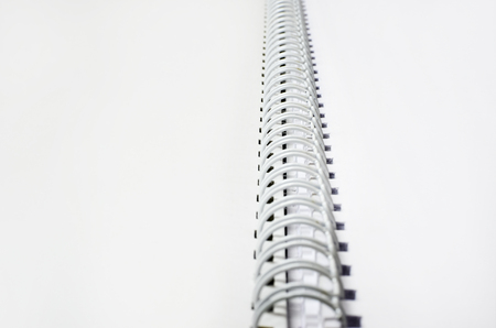 Spiral Bound Notebook with blank pages, dof background detail, selective focusの写真素材