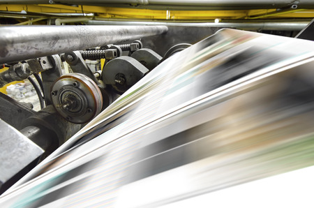 Polygraphic process in a modern printing houseの写真素材