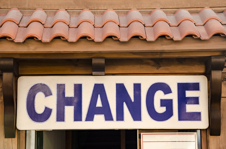 Money exchange office signの写真素材