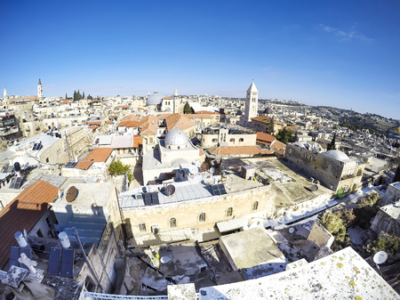 Skyline of Jerusalem Israel skyline at dayの写真素材