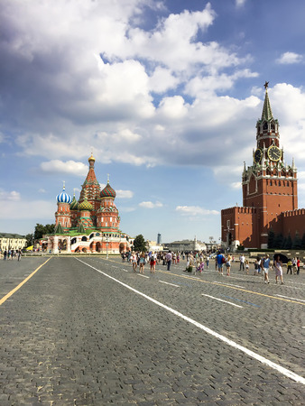MOSCOW, RUSSIA - circa AUGUST, 2016: Panorama of Red Square in Moscowのeditorial素材