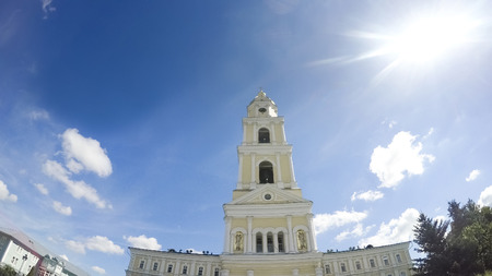 The bell tower at Holy Trinity Seraphim-Diveevo monasteryの写真素材