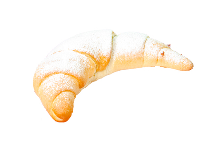 Fresh Croissant isolated on white, clipping path includedの写真素材