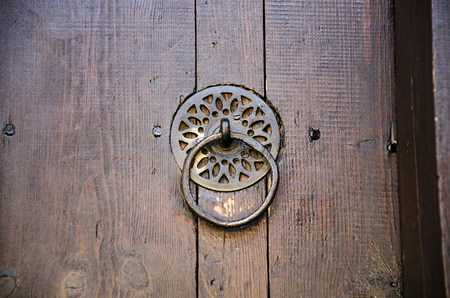 Old door knocker detailの写真素材